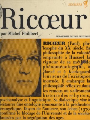 cover image of Paul Ricœur ou la liberté selon l'espérance